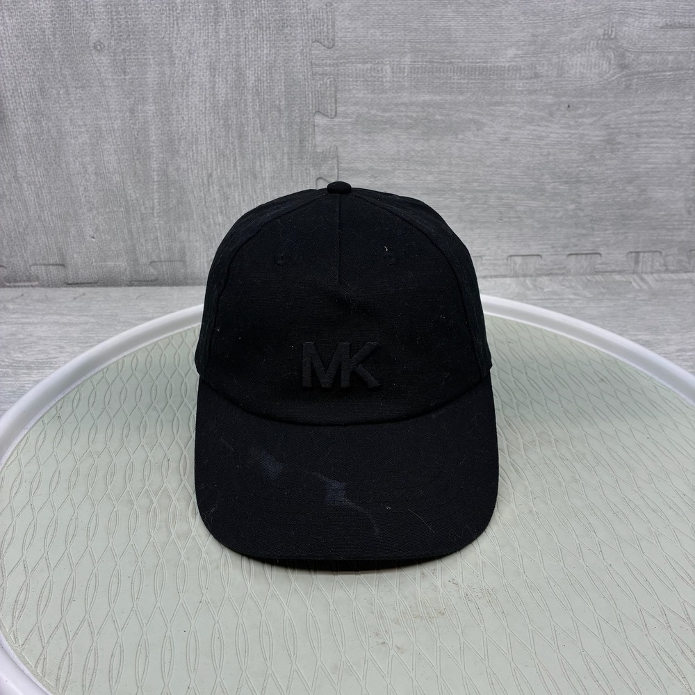 Michael Kors MK Logo Baseball Cap Mens Black Cotton Adjustable Strap